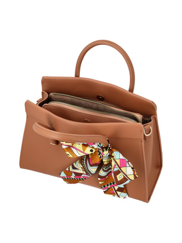 usha BLACK LABEL Women Eco-Leather Handbag With Adjustable Additional Strap in Beige