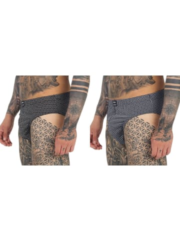 NORMANN Trend Unterhose Rio Slip Muster - 66439 in marine/weiss