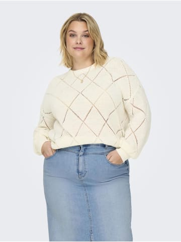 ONLY Carmakoma Strickpullover in Cloud Dancer 1