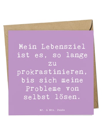 Mr. & Mrs. Panda Klappkarte Spruch Lebensziele Prokrastination m... in Lavendeltraum