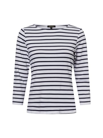 More & More Langarmshirt in weiß marine