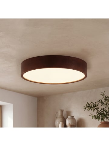 Licht-Erlebnisse Deckenlampe Ø 47 x (H)8 cm in Holz rustikalHolz rustikal