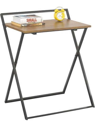 SoBuy Schreibtisch in Braun und Schwarz - (B)63 x (H)77 x (T)45cm