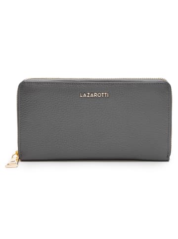 Lazarotti Bologna Leather Geldbörse Leder 19 cm in grey