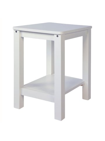 Homestyle4u Nachttisch 38x47x32 in Weiß