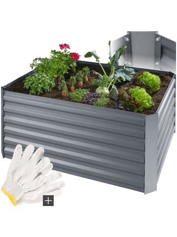 tectake Pflanzenkasten Salvia 600l verzinkt 120x90x57cm