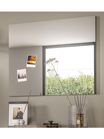 Inn.Furn Garderobenspiegel grau 80 cm, Wandspiegel rahmenlos, eckig