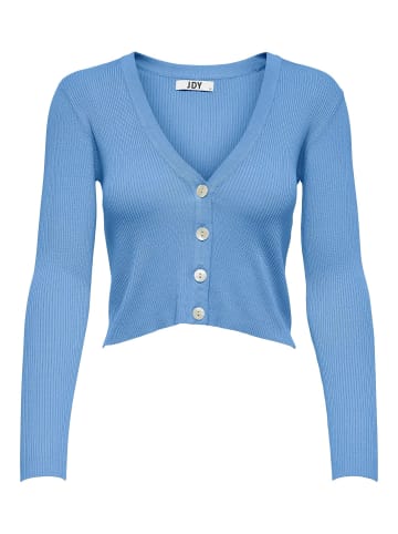 JACQUELINE de YONG Kurze Dünne Langarm Strickjacke V-Neck Basic Cardigan JDYDONNEL in Babyblau