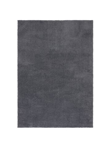 KADIMA DESIGN Hochflor Teppich waschbar Flauschig Unifarben, Wohnzimmer in Anthrazit