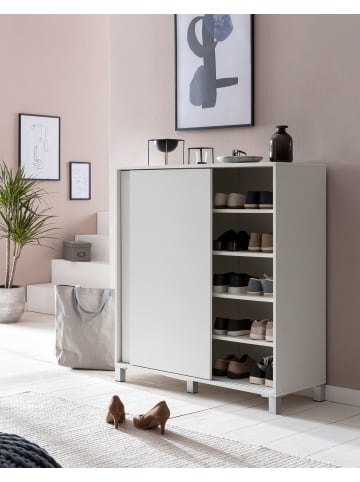 FineBuy Schuhschrank in Weiß / MDF