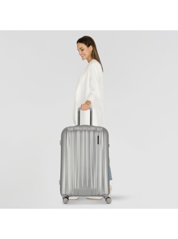 Polestream Moonrock 4 Rollen Trolley 78 cm mit Dehnfalte in silver brushed