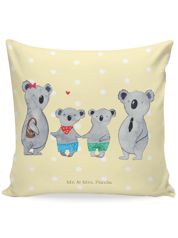 Mr. & Mrs. Panda Dekokissen Koala Familie zwei ohne Spruch in Gelb Pastell