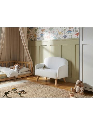 Beliani Kindersofa OTTAL in Weiß/Braun - (W) 77 x (H) 63 x (L) 43 cm
