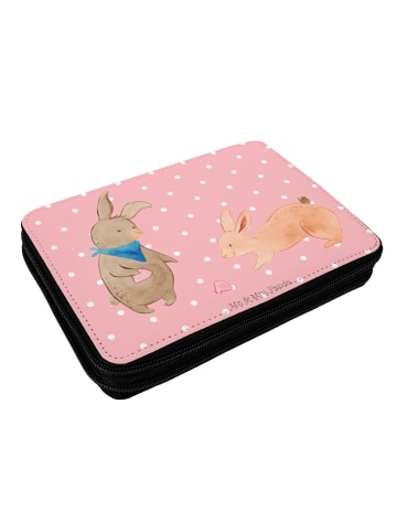 Mr. & Mrs. Panda Stiftetasche Hasen Muschel ohne Spruch in Rot Pastell