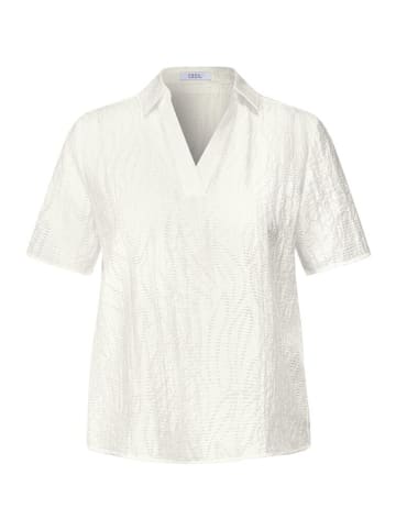 Cecil Halbarmbluse in vanilla white
