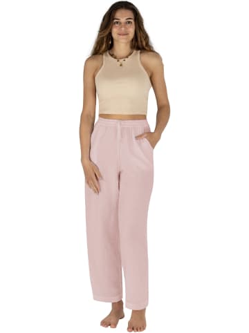 Janice Damen Musselin Hemdbluse mit langer Hose in Rosa