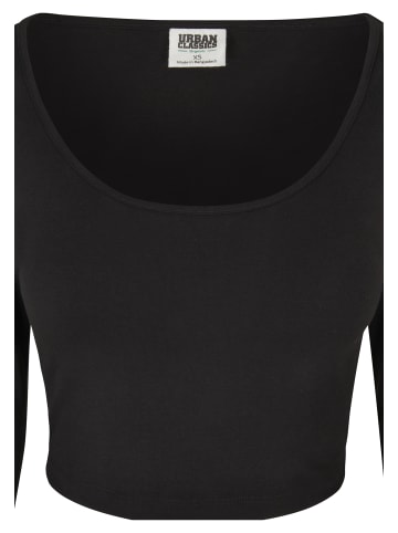 Urban Classics Urban Classics Damen Ladies Organic Wide Neck Cropped Longsleeve in black