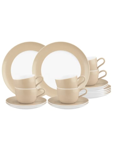 18-tlg. Kaffeeservice Liberty Pure Colors in Dusty Beige