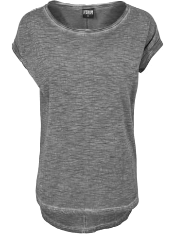 Urban Classics Urban Classics Damen Ladies Long Back Shaped Spray Dye Tee in darkgrey