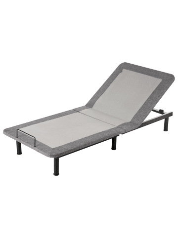 Beliani Elektrisch verstellbarer Lattenrost BRUNOY in Grau/Schwarz