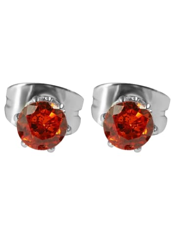 Adeliás Damen Ohrringe – Ohrstecker aus Edelstahl mit Zirkonia in silber