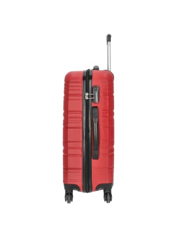 Paradise by CHECK.IN Santiago - 4-Rollen-Trolley 66 cm (silber) in rot