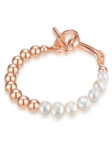 Lulu & Jane Perlen-Armband Messing Süßwasser-Zuchtperle in roségold