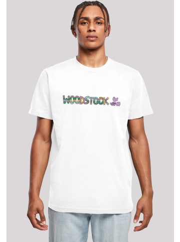 F4NT4STIC T-Shirt Woodstock Aztec Logo in weiß