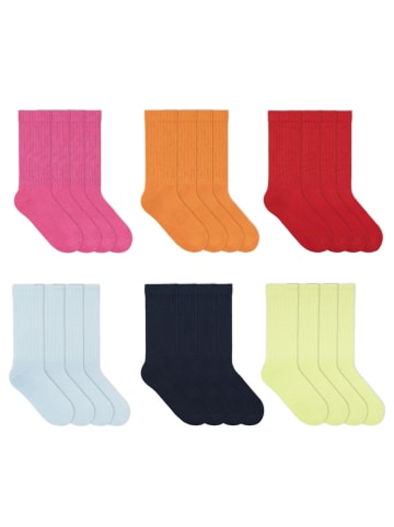 von Jungfeld Tennissocken einfarbiges Bundle in Pink/Orange/Red/Blue/Navy/Matcha