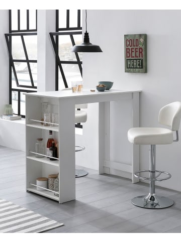 KADIMA DESIGN Bartisch WL5.732 120 x 107,5 x 60 cm Stehtisch Holz in Weiß