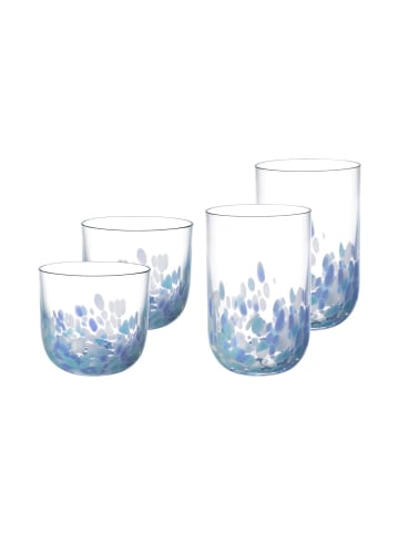 like. by Villeroy & Boch 4er Set Wasser- und Longdrinkglas-Set Like Confetti in blau