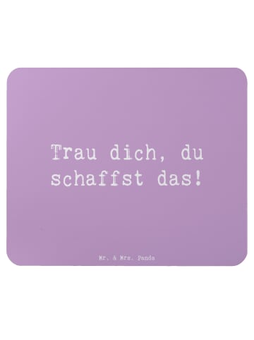 Mr. & Mrs. Panda Mauspad Spruch Angst überwinden mit Spruch in Lavendeltraum