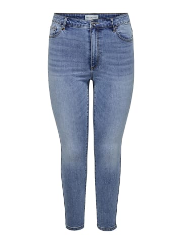 ONLY Carmakoma Skinny Jeans in Light Medium Blue Denim