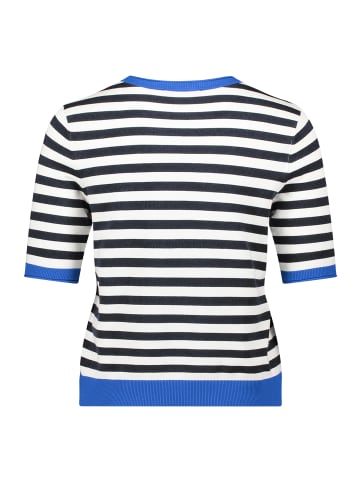 Betty Barclay Basic-Pullover kurzarm in Patch Dark Blue/Blue