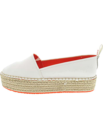 Calvin Klein Flatform Espadrille Soft Slipper Weiß