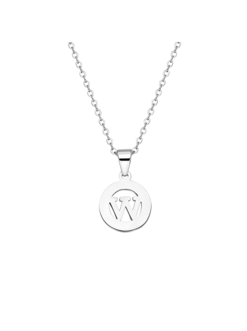 Lucardi Halskette "Buchstabe W" Rund