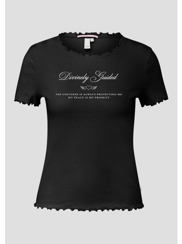 QS T-Shirt in 99D0_schwarz