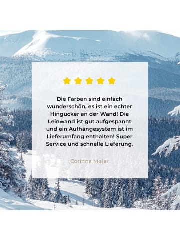 MuchoWow Leinwand bilder Schneelandschaft (BxH)