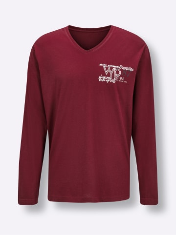 WITT WEIDEN Schlafanzug-Shirt in dunkelrot