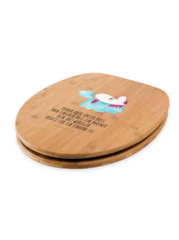 Mr. & Mrs. Panda WC Deckel Einhorn Verliebt mit Spruch in Braun