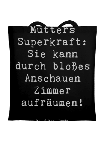 Mr. & Mrs. Panda Tragetasche Mutters Magie mit Spruch in Schwarz