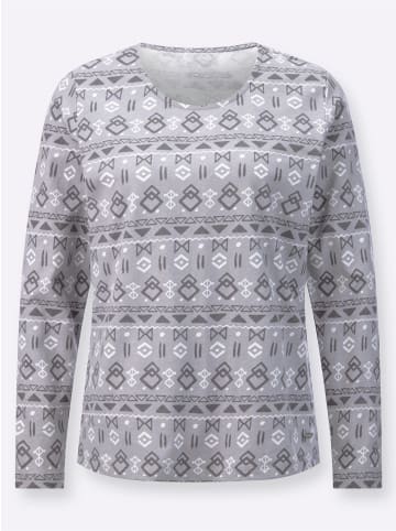 WITT WEIDEN Shirt in steingrau-bedruckt