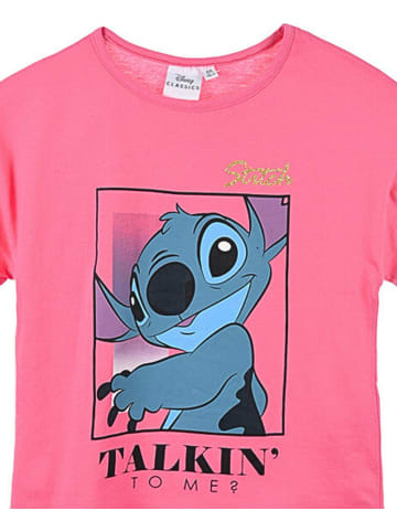 Disney T-Shirt Disney Lilo & Stitch mit Glitzerdetails in Pink