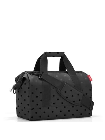 Reisenthel travelling allrounder M - Reisetasche 40 cm (leo vanilla) in glossy dots black