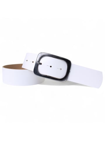 FRONHOFER Damen Ledergürtel Schwarz in Weiß