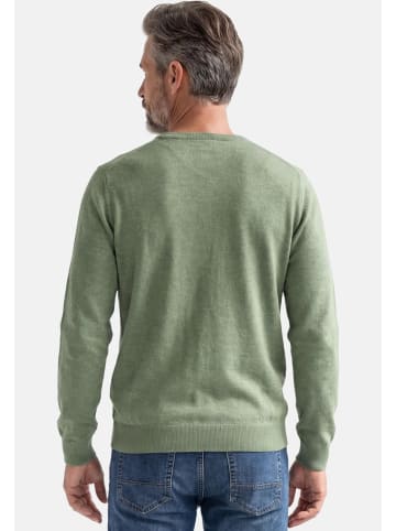 Redmond Pullover Basic in Grün / hellgrün