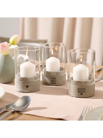 Himmelsflüsterer  Windlicht "Beste Freundin" mit Betonsockel (ohne Kerze)