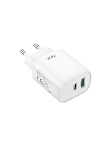 XO XO Wandladegerät CE30 PD 30W 1x USB-C 1x USB weiß + Kabel USB-C