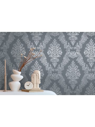 A.S. Création Tapete Majestic Ornament in Anthrazit-Silber