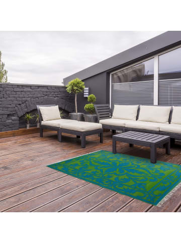Esschert Design Outdoorteppich in Grün-blau